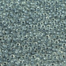 Miyuki rocailles Perlen 11/0 - Fancy lined pearl grey 11-240